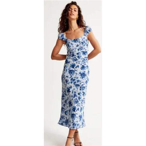 Abercrombie & Fitch Blue Floral Maxi Dress - Picture 1 of 6